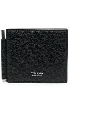 Tom Ford Bi-Fold Calf Leather Wallet - Black