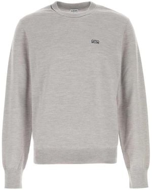 Loewe Wool Blend Sweater - Gray