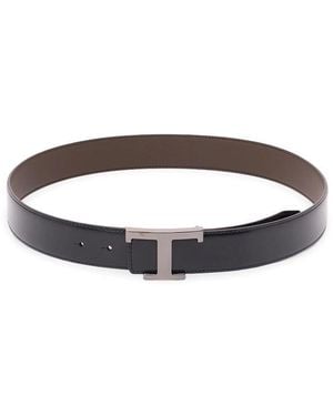 Tod's T Leather Belt - White