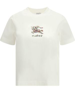 Burberry T-Shirt With Print - White
