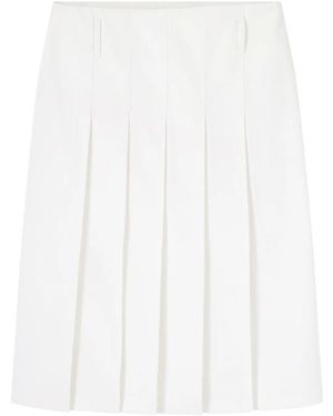 A.P.C. Alice Gabardine Midi Skirt - White