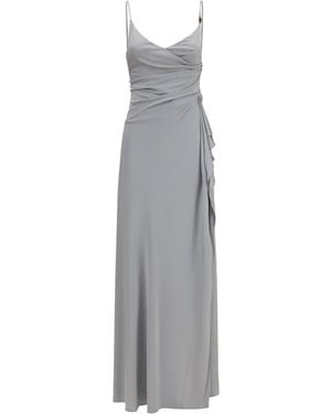 Versace Viscose Jersey Dress - Gray