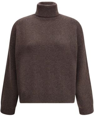 Brunello Cucinelli Cashmere Turtleneck Sweater - Brown