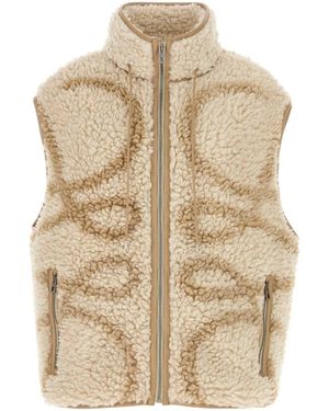 Loewe Two-Tone Pile Vest - Natural