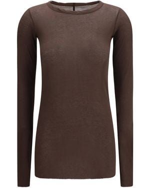 Rick Owens Long-Sleeved T-Shirt - Brown