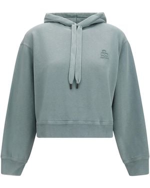 Isabel Marant Marant Etoile Salmy Logo Hoodie - Blue