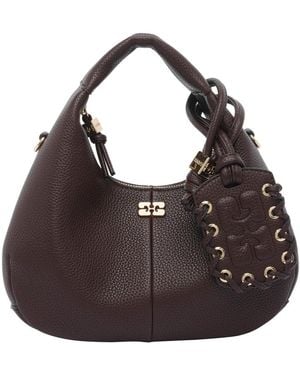Ganni Mini Hobo Bag - Brown