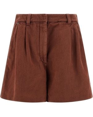 Brunello Cucinelli Cotton Bermuda Shorts - Brown