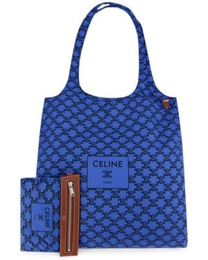 Celine Padded Tote Bag - Blue