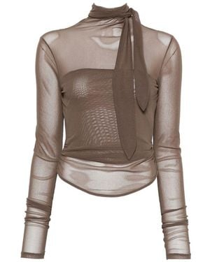 Lemaire Ballerina Foulard Top - Brown