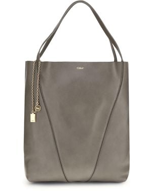 Chloé Chloã Spin Large Tote Bag - Gray