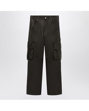 1989 STUDIO Intreccio Leather Cargo - Gray