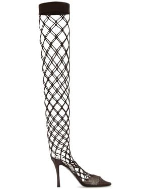 Stella McCartney Chocolate Mesh Stella 100 Boots - Black