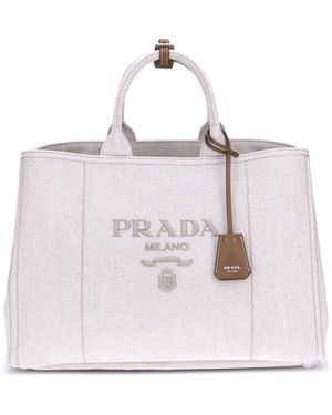 Prada Extra Large Jardiniã¨Re Handbag - White