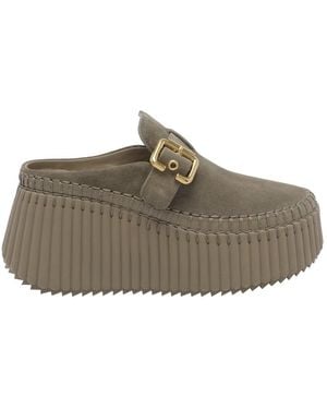 Chloé Nama Wedges - Gray