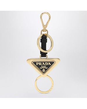 Prada Divisible Key Ring With Enameled Lobster Claw - Metallic