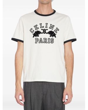 Tシャツ・カットソー Celine Celine College T-Shirt CELINE Tシャツ 2X45M671Q 半袖 カットソー ロゴT(506126028