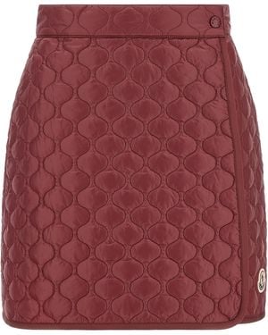 Moncler Square Quilting Skirt - Red