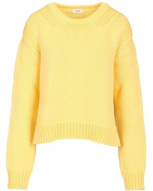 Celine Crew Neck Sweater - Yellow