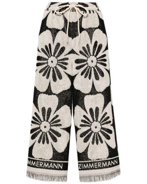 Zimmermann Logo Towelling Pants - White