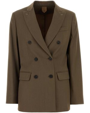Max Mara Sage Wool Unione Blazer - Brown