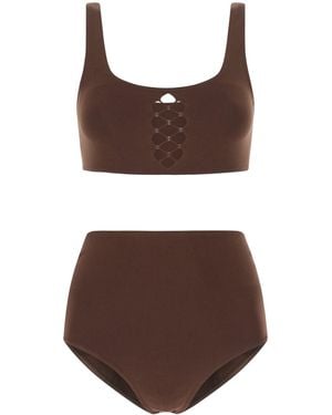 Alaïa Costume Da Bagno - Brown
