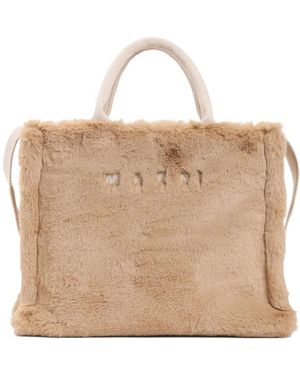 Marni Tote Bag With Handle - Natural