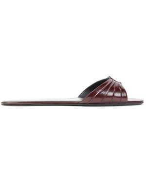 Saint Laurent Vintage Bordeaux Babylone Sandals - Red