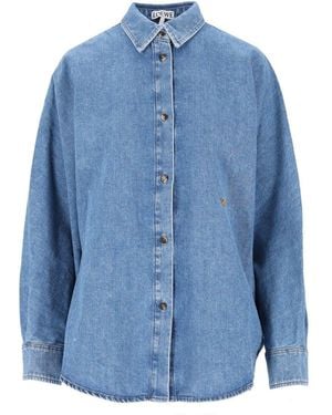 Loewe Embroidered Shirt - Blue