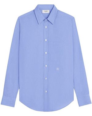 Celine Classic Cotton Poplin Shirt - Blue