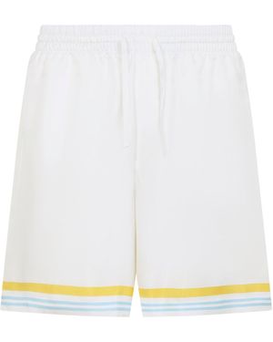 CASABLANCA Flower Court Icon Shorts - White