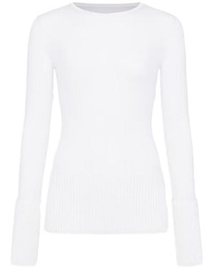 Alaïa Crewneck Top - White