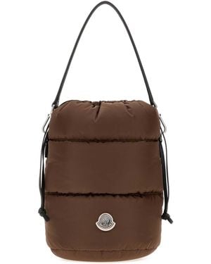Moncler Nylon Caradoc Bucket Bag - Brown