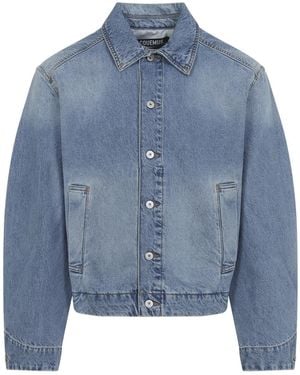 Jacquemus The Mirada De-Nimes Cotton Jacket - Blue