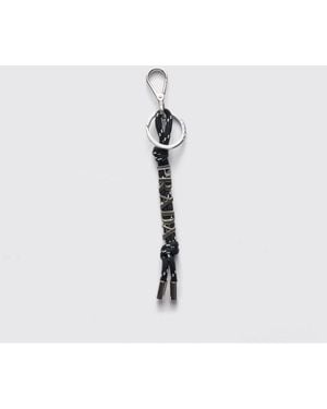 Prada Re-Nylon Keychain With Logo - Blue