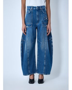 Sportmax Wide-Leg Denim Pants - Blue