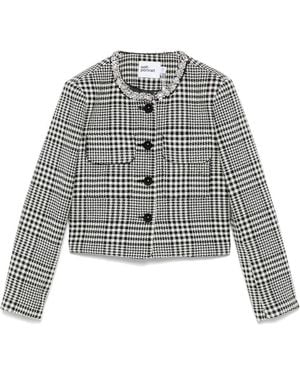 Self-Portrait Jacket With Houndstooth Pattern - Multicolor