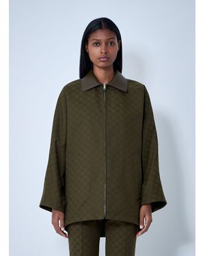 Gucci Supreme Gg Fabric Jacket - Green