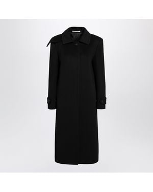 Tagliatore Single-Breasted Wool Coat - Black