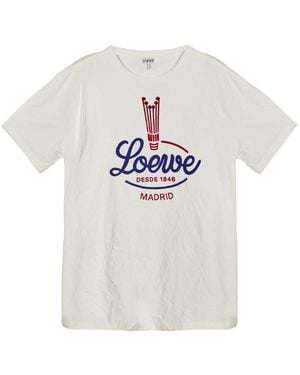 Loewe Logo Cotton T-Shirt - White