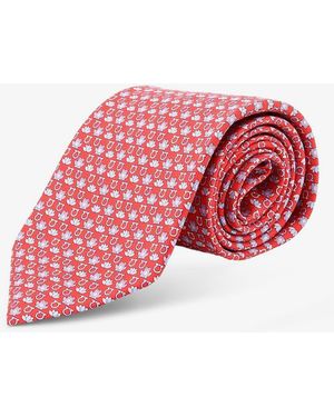 Ferragamo Clarissa Silk Tie - Red