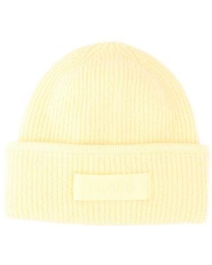 Jacquemus "Le Bonnet" Alpaca Hat - Yellow