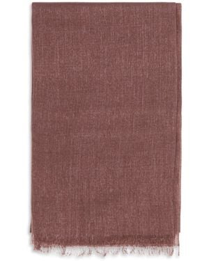 Brunello Cucinelli Silk And Cashmere Scarf Old Rose - Purple