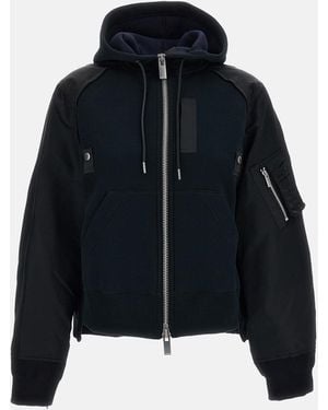 Sacai Sponge Sweat X Nylon Twill Hoodie - Multicolor