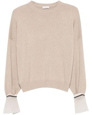 Brunello Cucinelli Cashmere Crewneck Sweater - Natural