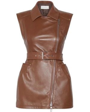Sportmax Belted Sleeveless Jacket - Brown