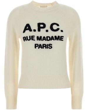 A.P.C. Ivory Wool Alissa Sweater - White