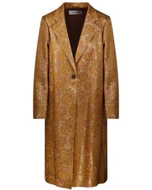 Dries Van Noten Cappotto Monopetto - Brown