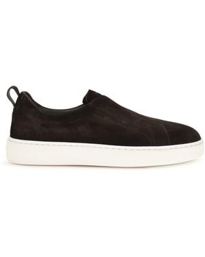 Santoni Slip-On Sneakers - Black