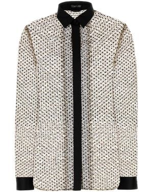 Tom Ford Printed Lace Shirt - Gray